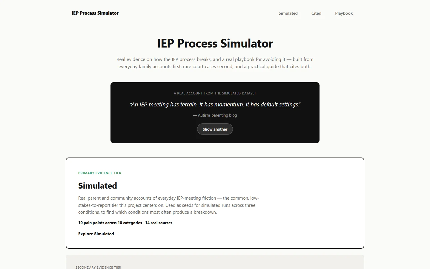 IEP Process Simulator