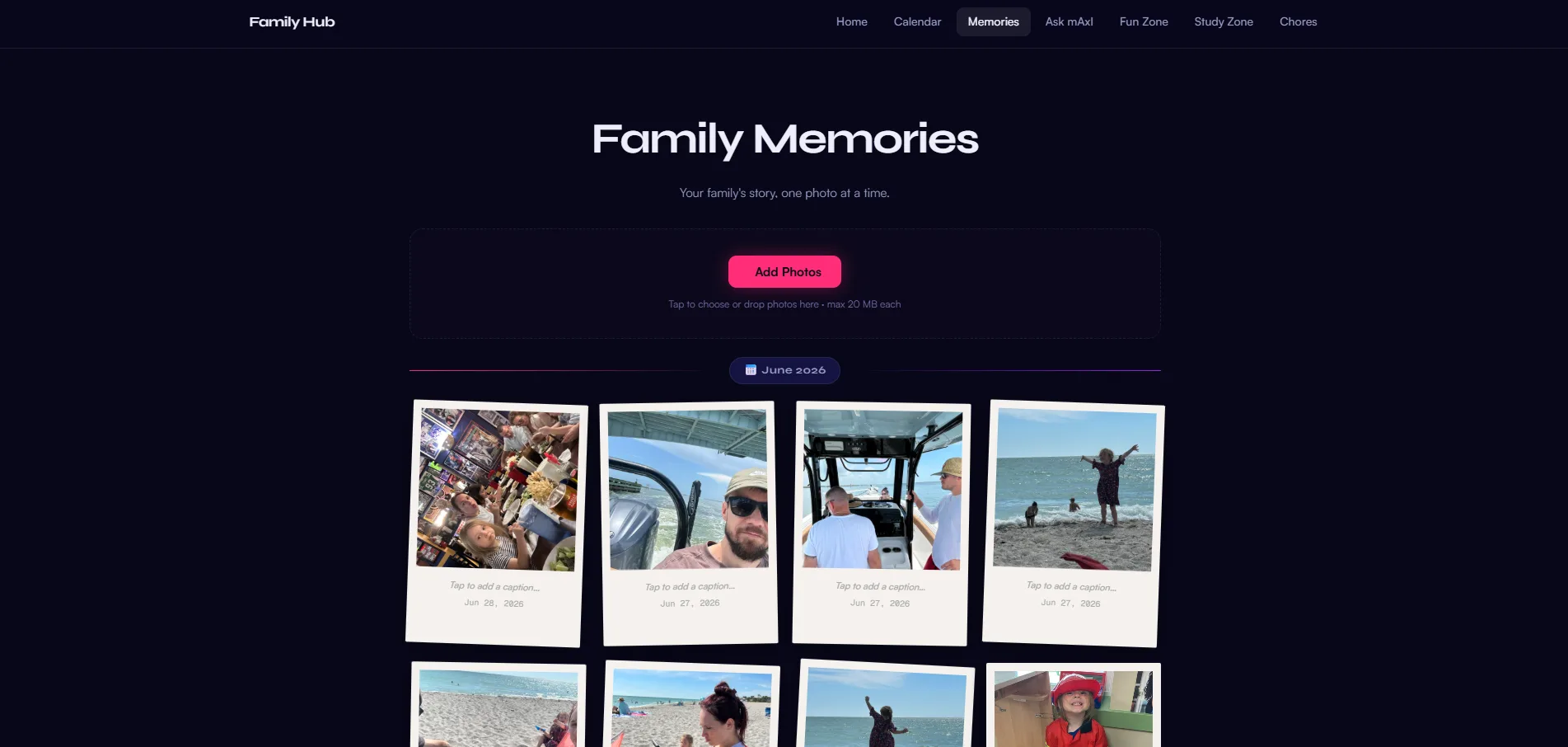 Family Hub · Memories